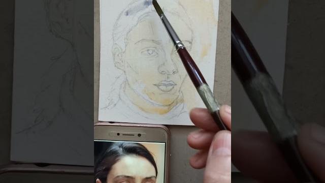 Merve dizdar / suluboya-portre çalışmam Merve dizdar / suluboya-portre çalışmam
