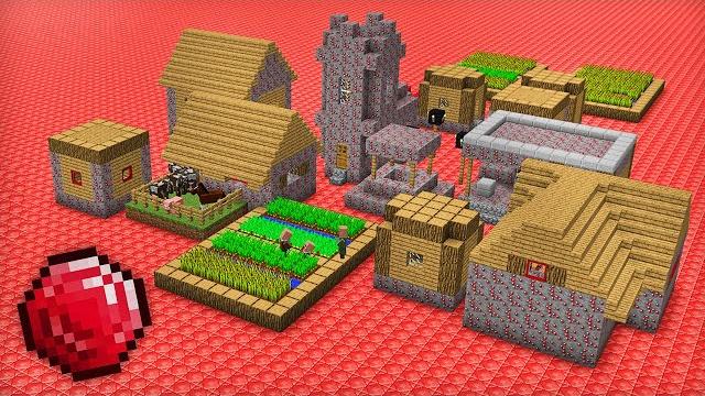 Я нашёл деревню в мире из рубинов в майнкрафт | компот minecraft Я нашёл деревню в мире из рубинов в майнкрафт | компот minecraft