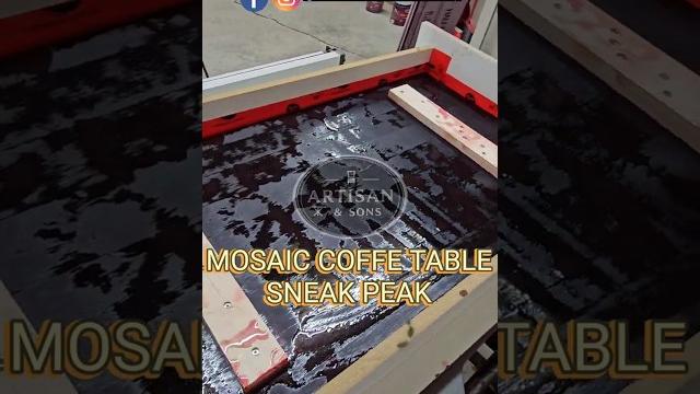 Phase 3 of the #mosaic #epoxy #coffeetable #asw #woodworkingart #woodworking @artisanandsons Phase 3 of the #mosaic #epoxy #coffeetable #asw #woodworkingart #woodworking @artisanandsons
