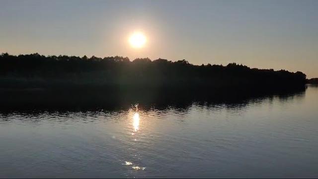 Russia oka river at sunset Russia oka river at sunset