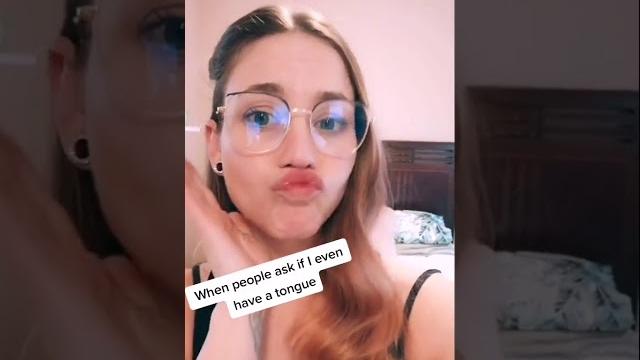 Beauty with uvula showing Beauty with uvula showing