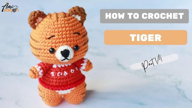 #253 | tiger amigurumi free pattern (1/4) | how to crochet animal amigurumi | @amisaigon #253 | tiger amigurumi free pattern (1/4) | how to crochet animal amigurumi | @amisaigon