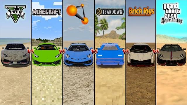 Gta 5 lamborghini car vs minecraft vs beamng vs teardown vs brick rigs vs gta sa - which is best? Gta 5 lamborghini car vs minecraft vs beamng vs teardown vs brick rigs vs gta sa - which is best?