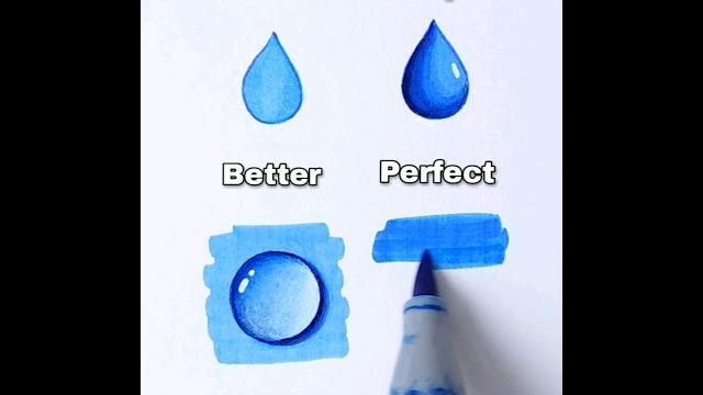 Water drop drawing #shorts #art #drawing Water drop drawing #shorts #art #drawing