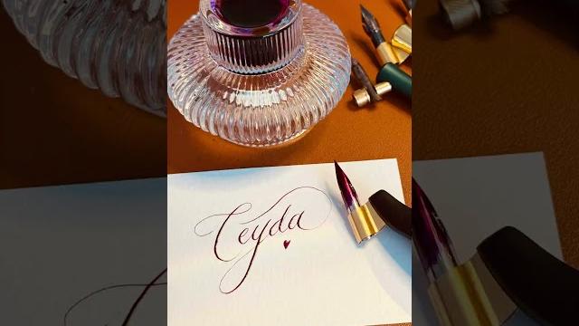 How to write ceyda a little but fancier ️ #calligraphy #penmanship #lettering #asmr #satisfying How to write ceyda a little but fancier ️ #calligraphy #penmanship #lettering #asmr #satisfying