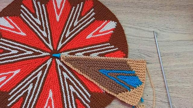 Мк круглая подушка вяжем спицами часть 1 Мк круглая подушка вяжем спицами часть 1