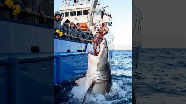 Thrilling shark baiting: attracting the ocean's hunter #meatbaiting, #oceanhunter #shark Thrilling shark baiting: attracting the ocean's hunter #meatbaiting, #oceanhunter #shark