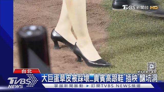 大巨蛋草皮被踩壞....貴賓高跟鞋「插秧」釀坑洞|tvbs新聞 @tvbsnews01 大巨蛋草皮被踩壞....貴賓高跟鞋「插秧」釀坑洞|tvbs新聞 @tvbsnews01