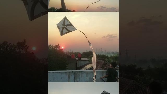 Detik detik terbangnya layangan buntut panjang #kite Detik detik terbangnya layangan buntut panjang #kite