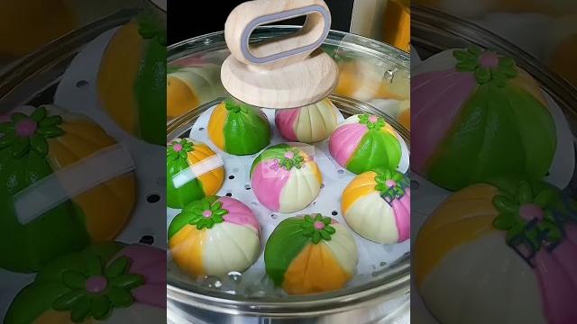 高颜值又好吃的彩虹豆沙包 高颜值又好吃的彩虹豆沙包