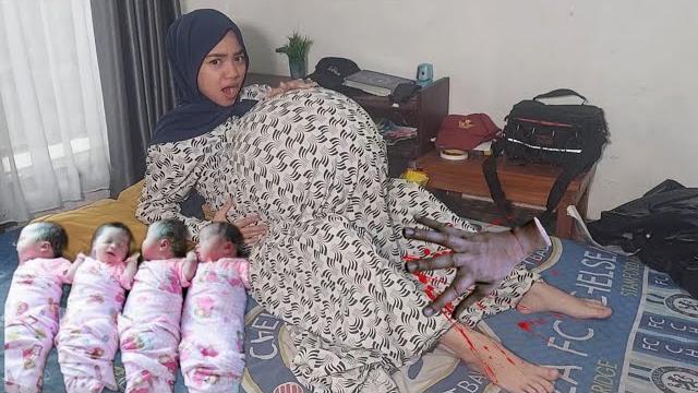 Kaget‼️ibu hamil mendadak kontraksi sampai melahirkan bayi kembar 4 sendiri secara normal Kaget‼️ibu hamil mendadak kontraksi sampai melahirkan bayi kembar 4 sendiri secara normal