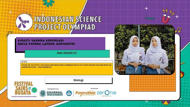Kinasti saphira kresnoadi & nayla fathma lathifa azdyaputri | kategori biologi | ispo 2023 Kinasti saphira kresnoadi & nayla fathma lathifa azdyaputri | kategori biologi | ispo 2023