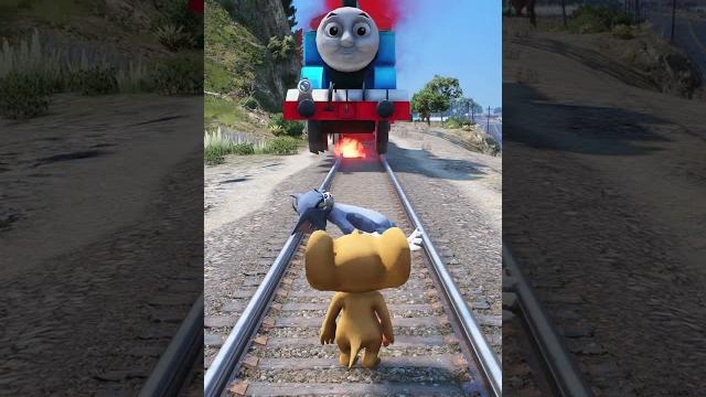 Gta v tom and jerry vs thomas the train #shorts #train Gta v tom and jerry vs thomas the train #shorts #train