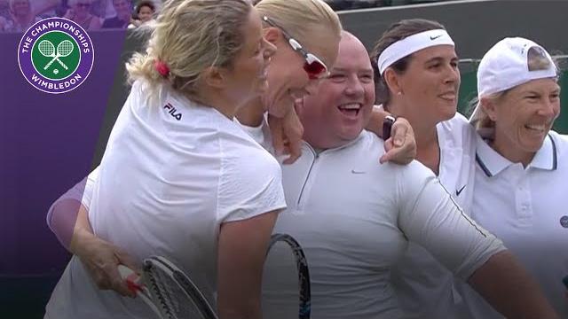 Kim clijsters gives man tennis skirt for hit at wimbledon 2017 Kim clijsters gives man tennis skirt for hit at wimbledon 2017