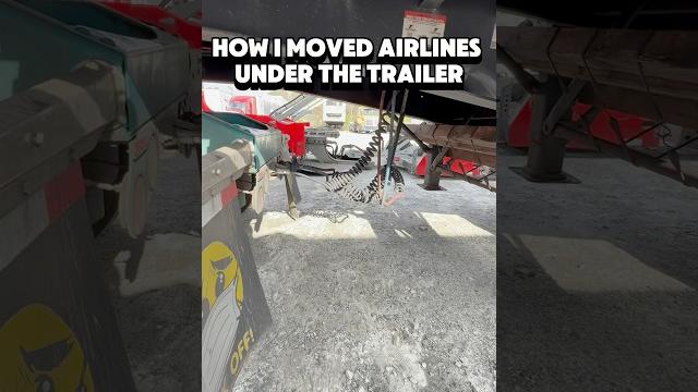 How i moved airlines under my semi truck trailer. How i moved airlines under my semi truck trailer.