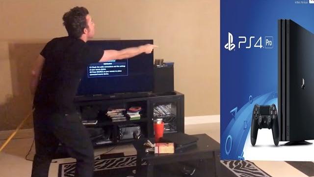 Crazy boyfriend destroys ps4! Crazy boyfriend destroys ps4!