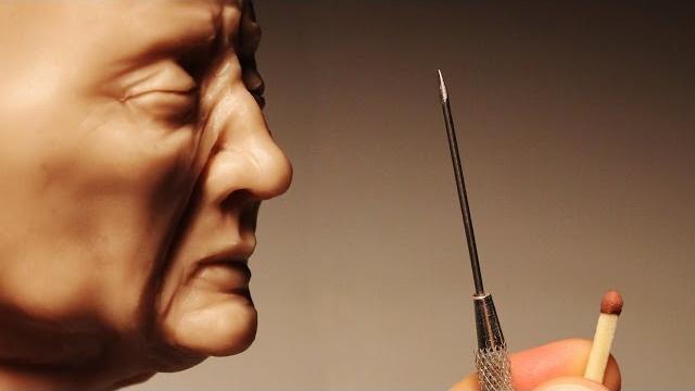 Old man's face. sculpting process Old man's face. sculpting process