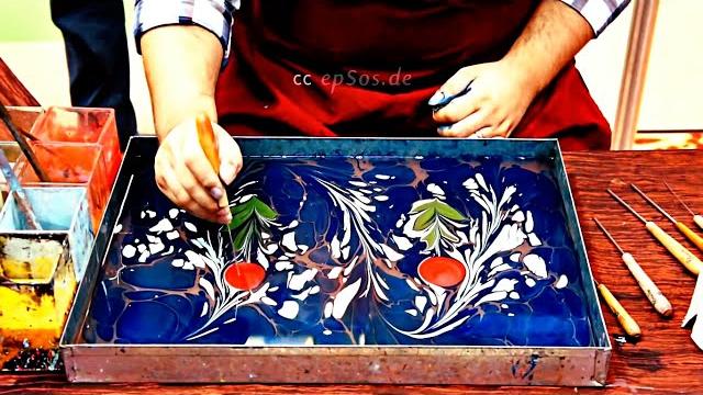 How to paint on water for paper marbling and ebru art. How to paint on water for paper marbling and ebru art.