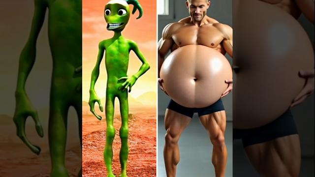 Dame tu cosita green alien popoy & basco muron's tummy turn into #shorts #dametucosita Dame tu cosita green alien popoy & basco muron's tummy turn into #shorts #dametucosita