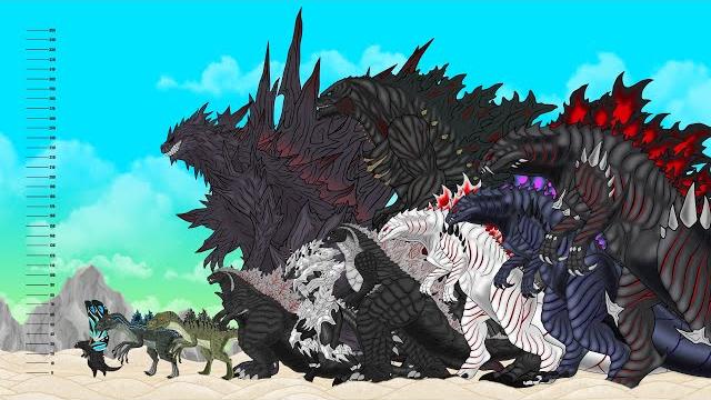 Monsters pandy size comparison 10 : voidzilla, monster x, thorny godzilla, shindary godzilla earth Monsters pandy size comparison 10 : voidzilla, monster x, thorny godzilla, shindary godzilla earth