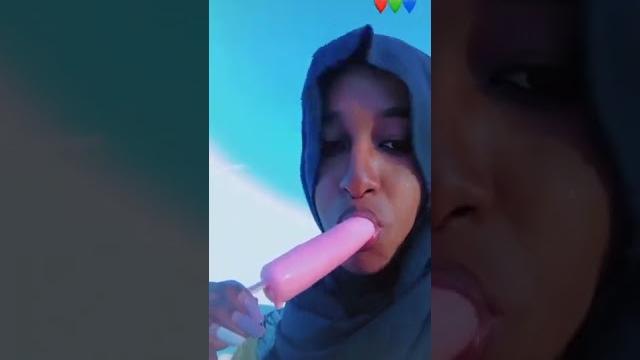 Hijab beauty enjoying her ice. subscribe+like+share Hijab beauty enjoying her ice. subscribe+like+share
