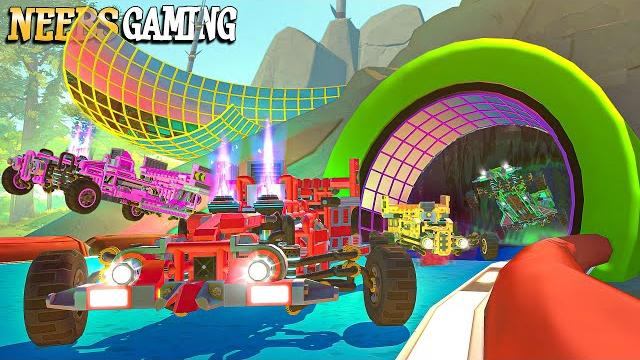 We made a mario kart track in scrap mechanic! We made a mario kart track in scrap mechanic!
