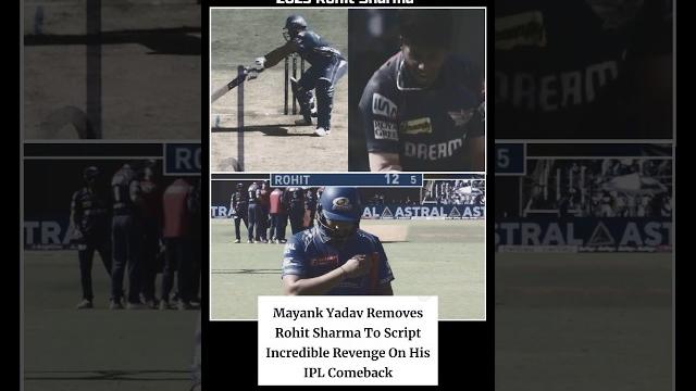 Mayank yadav wicket rohit sharma Mayank yadav wicket rohit sharma
