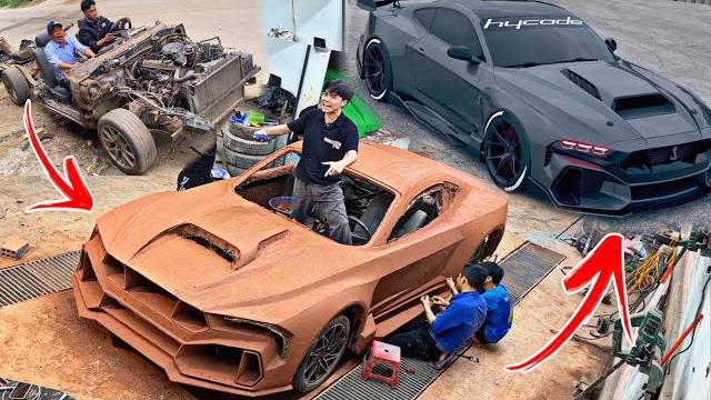 Turn a $300 old toyota into a ford mustang gt 500 sports car Turn a $300 old toyota into a ford mustang gt 500 sports car