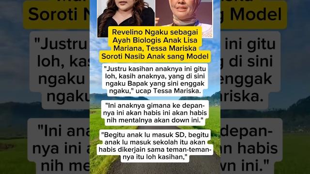Revelino ngaku ayah kandung anak lisa mariana, #tessamariska soroti nasib anak #lisamariana #shorts Revelino ngaku ayah kandung anak lisa mariana, #tessamariska soroti nasib anak #lisamariana #shorts