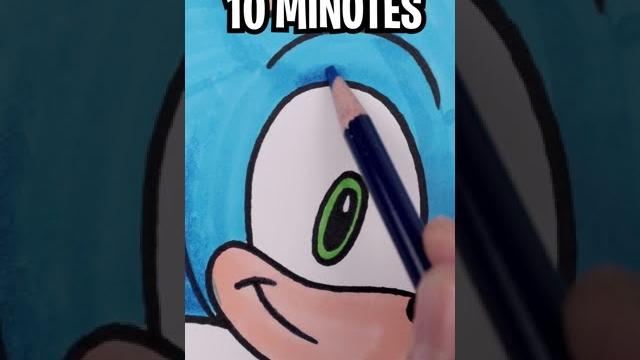 Drawing sonic in 1 second, 10 seconds, 1 minute, 10 minutes! Drawing sonic in 1 second, 10 seconds, 1 minute, 10 minutes!