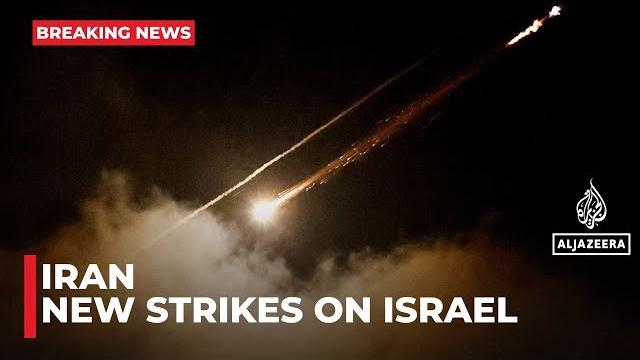 Iran launches new wave of strikes against israel Iran launches new wave of strikes against israel