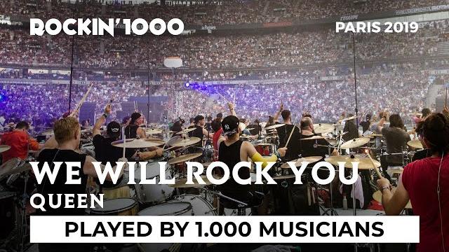 We will rock you - queen / rockin'1000 at stade de france We will rock you - queen / rockin'1000 at stade de france