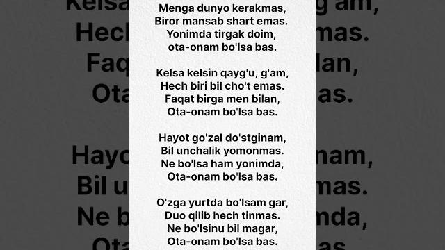 Ota ona haqida sher Ota ona haqida sher