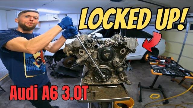 Seized audi a6 c6 3.0 tfsi engine removal | step by step guide on removing the engine without a lift Seized audi a6 c6 3.0 tfsi engine removal | step by step guide on removing the engine without a lift