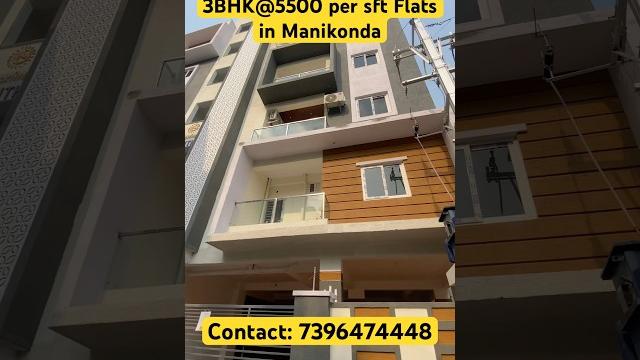 5500 per sft 3bhk flats for sale in manikonda #manikondaflats #flatsforsale #realestate #property 5500 per sft 3bhk flats for sale in manikonda #manikondaflats #flatsforsale #realestate #property