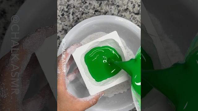 Pouring paste #asmr #gymchalk #cornstarch Pouring paste #asmr #gymchalk #cornstarch
