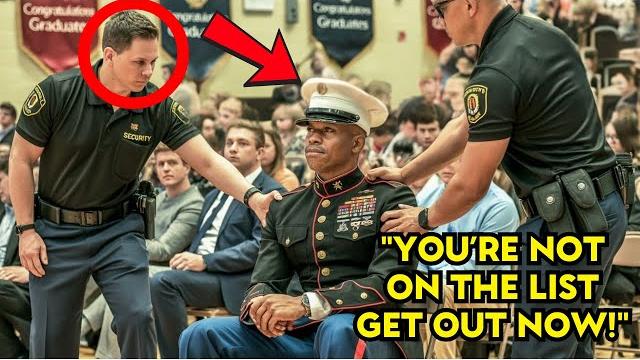 Two guards asked black marine to leave his son’s graduation — then six seals silenced the room Two guards asked black marine to leave his son’s graduation — then six seals silenced the room