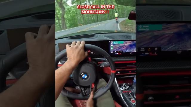 Pov 2025 bmw m4 competition mountain driving and a close call with bicyclists! #bmwm #m4 #pov #gopro Pov 2025 bmw m4 competition mountain driving and a close call with bicyclists! #bmwm #m4 #pov #gopro