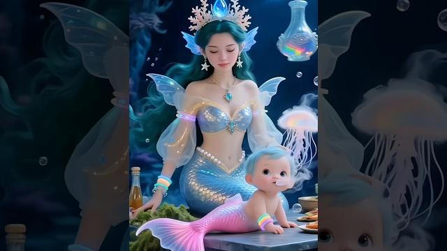 The beautiful mermaid raising her adorable baby girl in underwater home#babygirl #mermaid #shorts The beautiful mermaid raising her adorable baby girl in underwater home#babygirl #mermaid #shorts