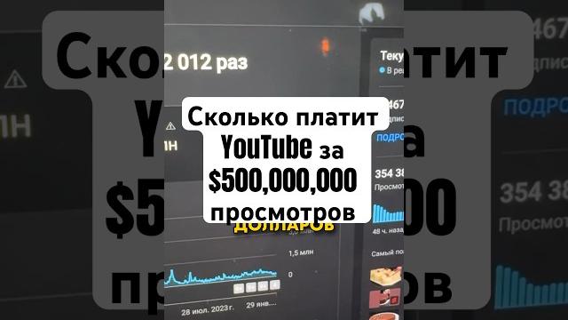 Сколько платит youtube за 500 млн просмотров? Сколько платит youtube за 500 млн просмотров?