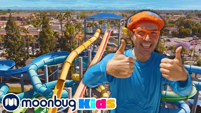 Blippi explores a water park! | learn abc 123 | educational videos | songs and rhymes | moonbug kids Blippi explores a water park! | learn abc 123 | educational videos | songs and rhymes | moonbug kids