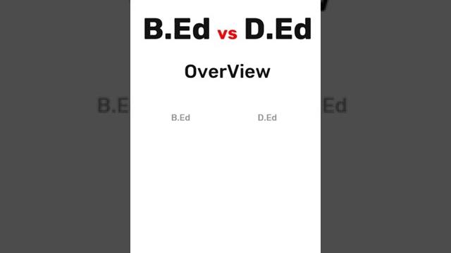 B ed vs d ed which is better | b ed vs d ed full information | b ed vs d ed kya hota hai? | B ed vs d ed which is better | b ed vs d ed full information | b ed vs d ed kya hota hai? |