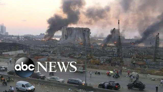 Massive explosion in beirut, cause unknown Massive explosion in beirut, cause unknown