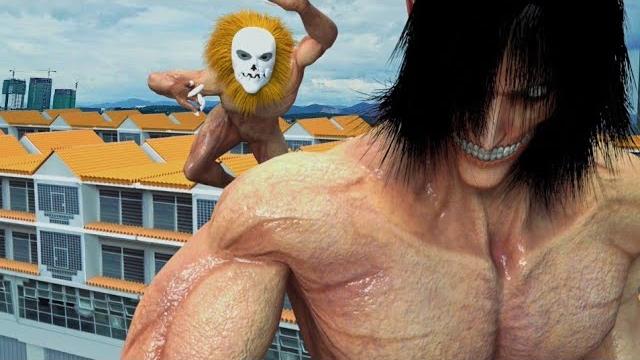 Titan eren vs reiner and jaw titan in live action Titan eren vs reiner and jaw titan in live action