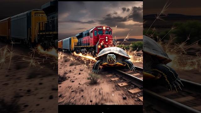 "old turtle saves injured rabbit by stopping a train | heartbreaking animal story" #shorts "old turtle saves injured rabbit by stopping a train | heartbreaking animal story" #shorts