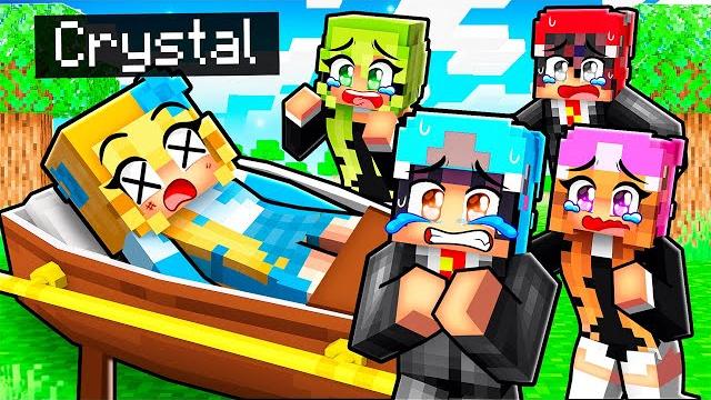 Crystal died in minecraft! Crystal died in minecraft!
