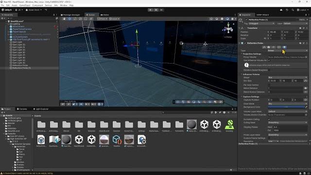 Unity 6 - lesson 27 - fix mapping, normals, collision, lighting, probes, flares, water, particles Unity 6 - lesson 27 - fix mapping, normals, collision, lighting, probes, flares, water, particles