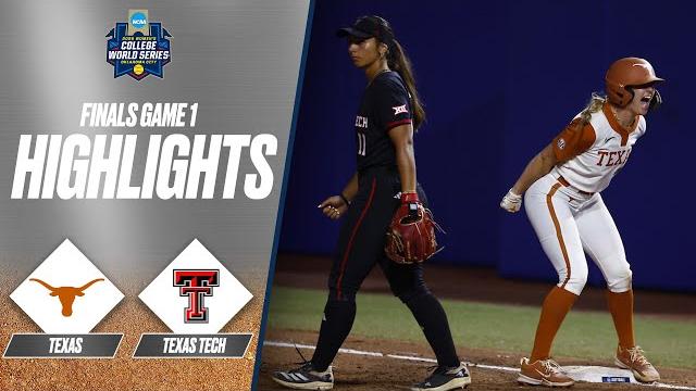 Texas vs texas tech: 2025 women's college world series finals game 1 | extended highlights Texas vs texas tech: 2025 women's college world series finals game 1 | extended highlights