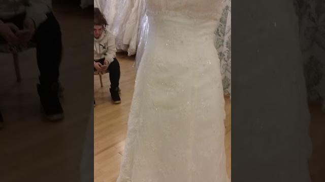 Girl try on dress and falls off naked Girl try on dress and falls off naked