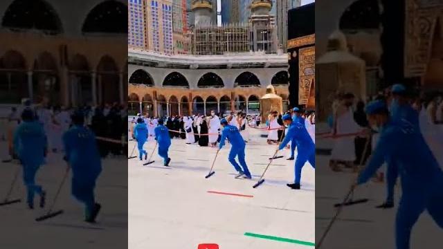 Deep cleaning of tawaf area by khadim ul haramain masjid al haram | makkah live #ytshorts #shorts Deep cleaning of tawaf area by khadim ul haramain masjid al haram | makkah live #ytshorts #shorts